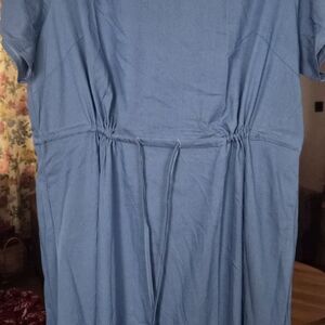 Blue Short Sleeve Dress